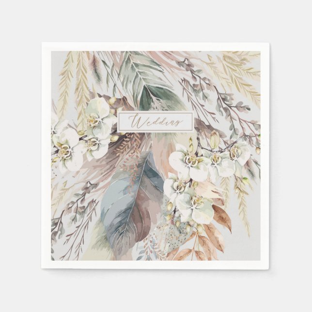 Boho Style Wedding Napkins (Front)