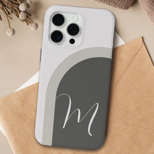 Boho Stylish Arch with Script Monogram iPhone 15 Pro Max Case