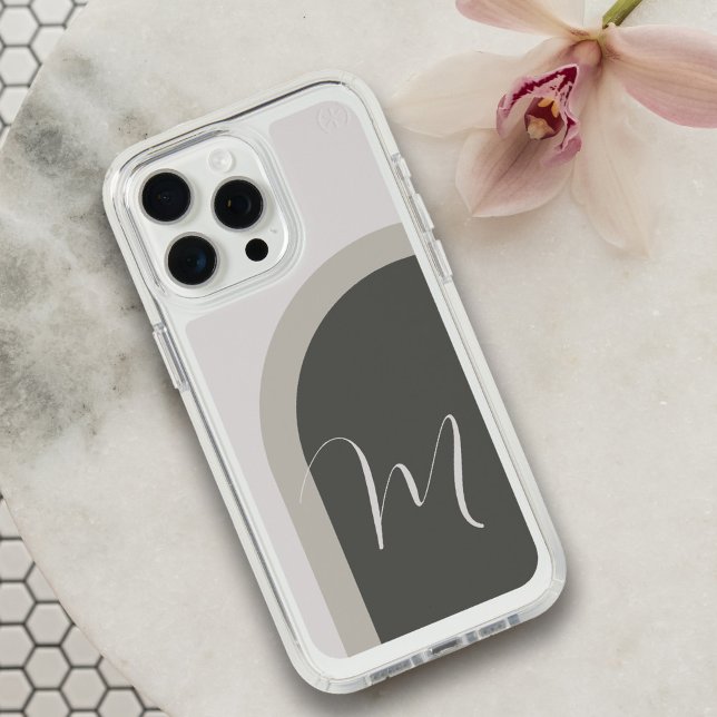 Boho Stylish Arch with Script Monogram Speck iPhone Case (Creator Uploaded)