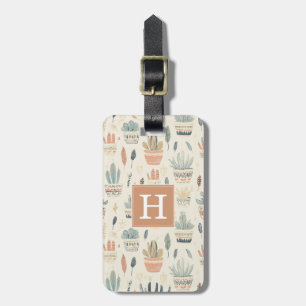 Boho Succulents And Cacti Luggage Tag