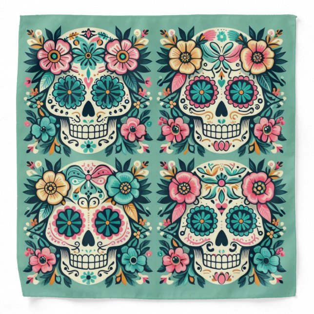 Boho SugarSkulls  Bandana (Front)