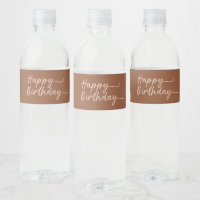 Boho Summer Brown Terracotta Trendy Happy Birthday