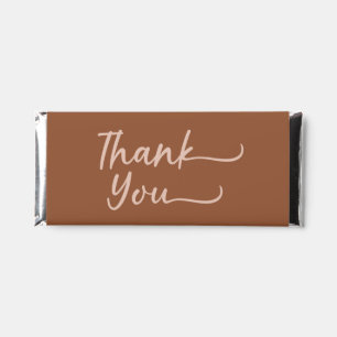 Boho Summer Brown Terracotta Trendy Thank You Favo Hershey Bar Favors