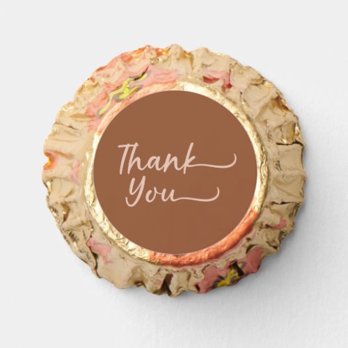 Boho Summer Brown Terracotta Trendy Thank You Favo Reeses Peanut Butter Cups