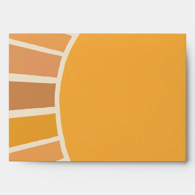 Boho Summer First Trip Around Sun Birthday Envelope (Front)