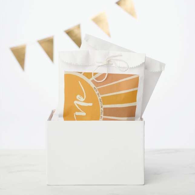 Boho Summer First Trip Around Sun Birthday Favor Bag (Party)