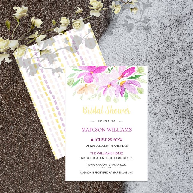 Boho Summer Floral Watercolor Art Invitation (Creator Uploaded)