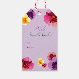 Boho Summer Garden Party Elegant Colorful Floral Gift Tags