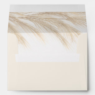 Boho summer pampas grass watercolor address envelope
