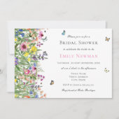 Boho Summer Wildflower Bridal Shower Invitation (Front)