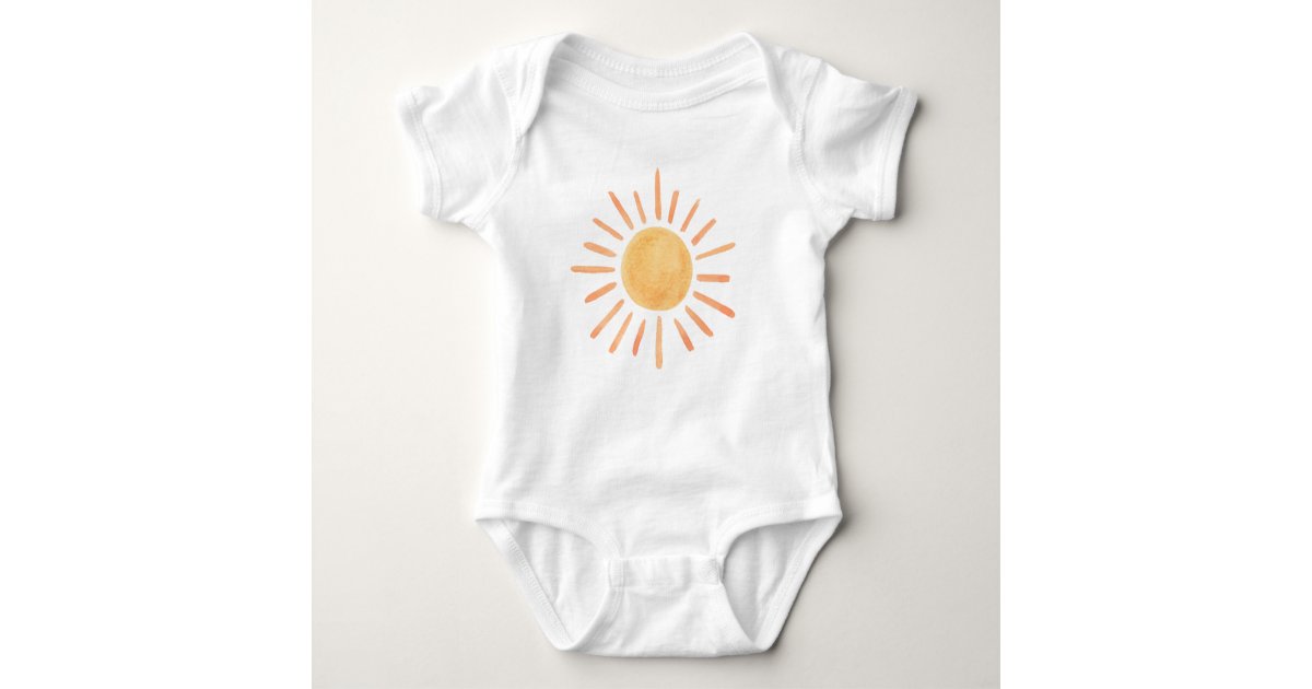 Boho Sun 1st Birthday First Trip Little Sunshine Baby Bodysuit | Zazzle