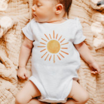 Boho Sun 1st Birthday First Trip Little Sunshine Baby Bodysuit