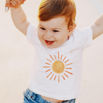 Boho Sun 1st Birthday First Trip Little Sunshine Baby T-shirt by Anietillustration at Zazzle