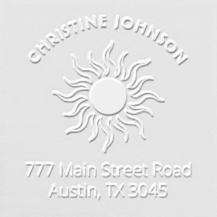 Boho Sun Arch Return Address Embosser