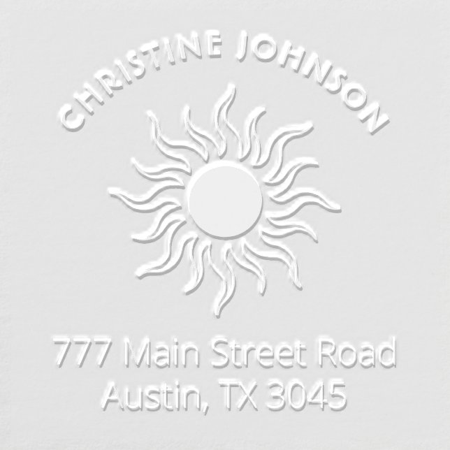 Boho Sun Arch Return Address Embosser (Design)