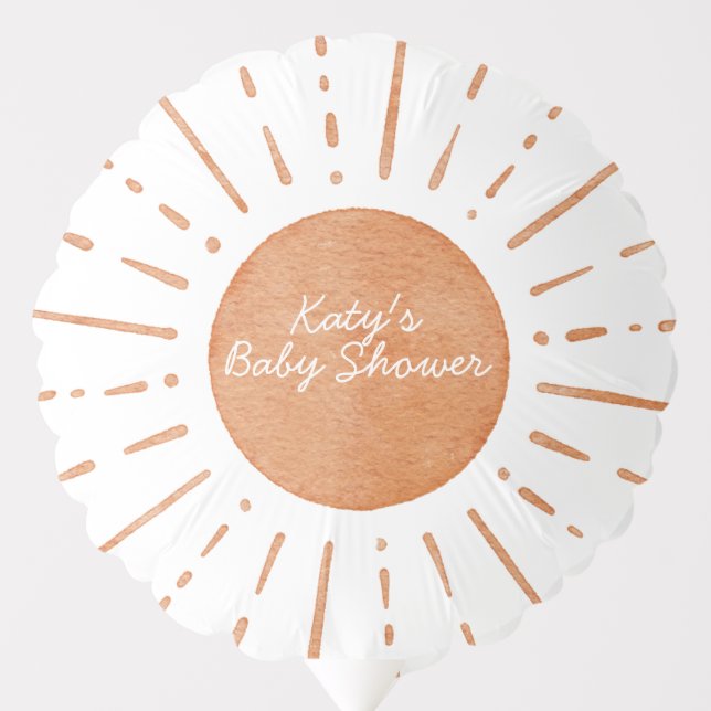 Boho Sun Baby Shower  Balloon (Front)