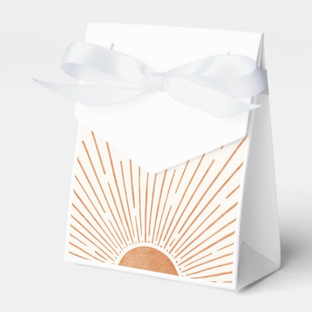 Boho sun Baby shower favor box (Front Side)