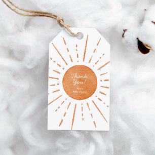 Boho Sun Baby shower Gift Tags
