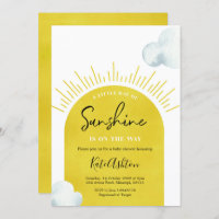 Boho Sun Baby Shower Invitation