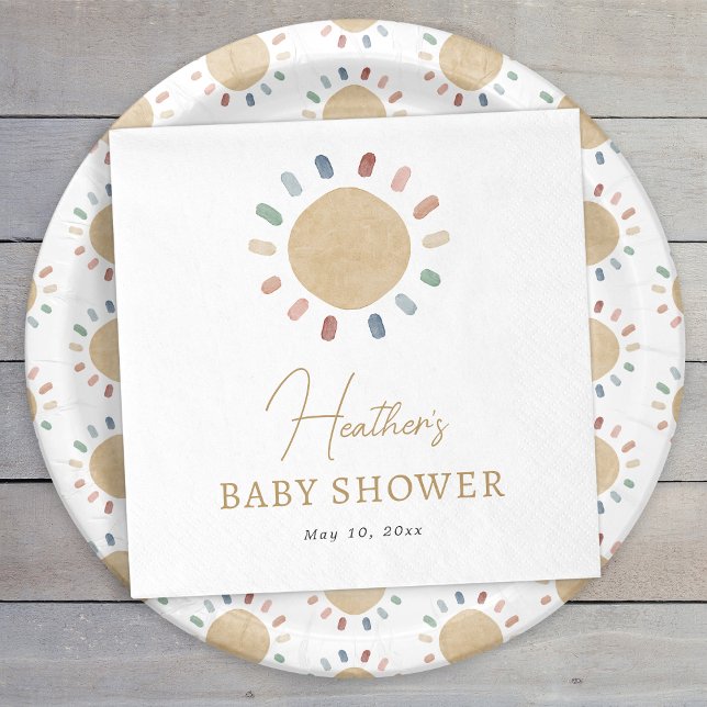 Boho Sun Baby Shower Napkins (Boho Sun Baby Shower Napkins
)