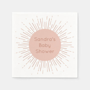 Boho Sun Baby Shower Napkins