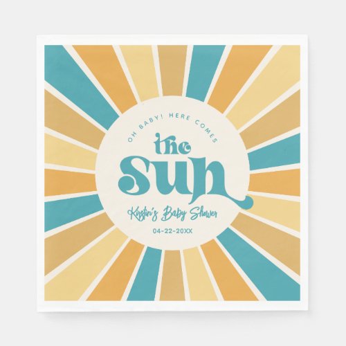 Boho Sun Baby Shower Paper Napkins