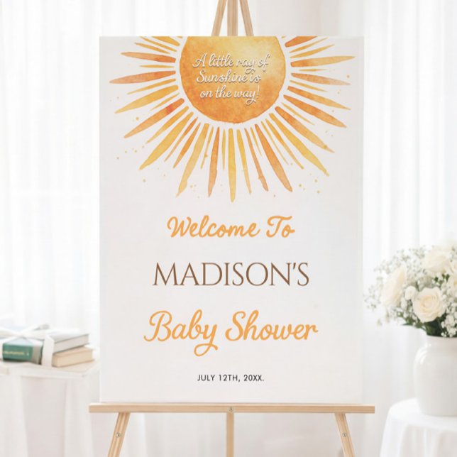 Boho Sun Baby Shower Welcome Sign (Creator Uploaded)