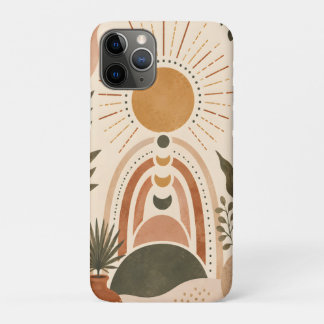 Boho Sun & Botanical Art iPhone 11 Pro Case