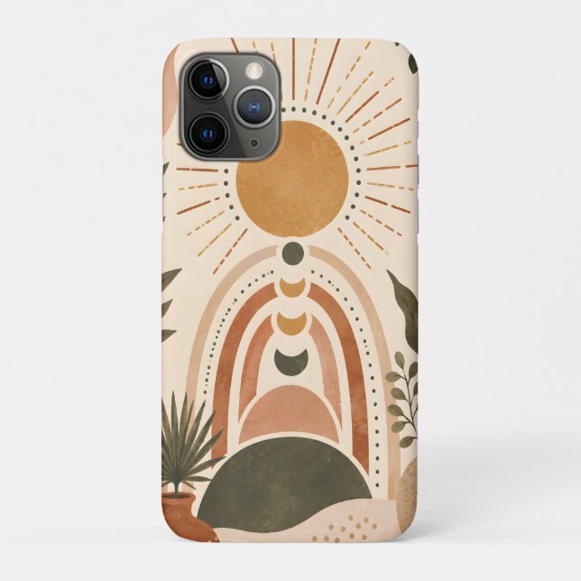 Boho Sun & Botanical Art Case-Mate iPhone Case (Back)
