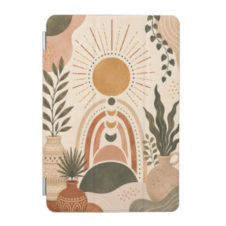 Boho Sun & Botanical Art iPad Mini Cover