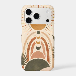 Boho Sun & Botanical Art iPhone 17 Pro Case