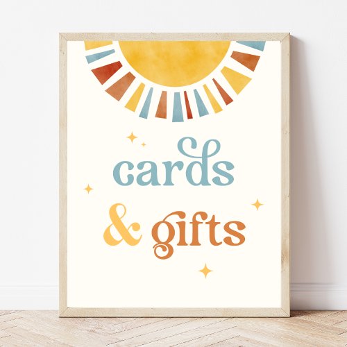 Boho Sun Cards  Gifts Baby Shower Sign