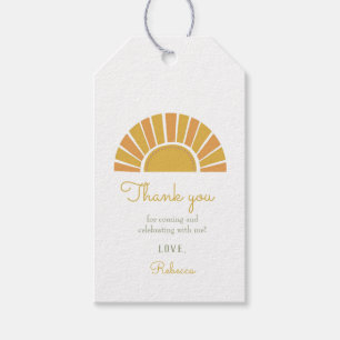 Boho Sun Colorful Baby Shower Gift Tags