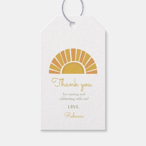 Boho Sun Colorful Baby Shower Gift Tags