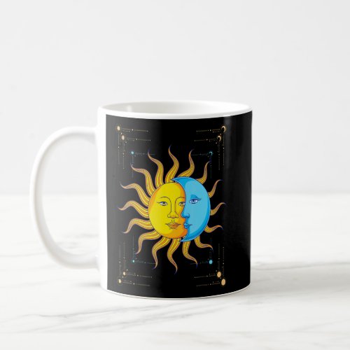 Boho Sun Crescent Moon Astronomy Universe Astrolog Coffee Mug