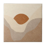 Boho Sun Desert Sand Ceramic Tile<br><div class="desc">Abstract boho style sun,  desert and sand in cream,  terracotta,  sand colors. Great for kitchen backsplash accent,  bathroom tile,  single ceramic decorative tile,  and other creative applications for you DIY home projects. Available in 2 sizes.</div>