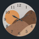Boho Sun Desert Wall Clock<br><div class="desc">An earthy boho style desert sun and sand abstract clock for your home decor.</div>