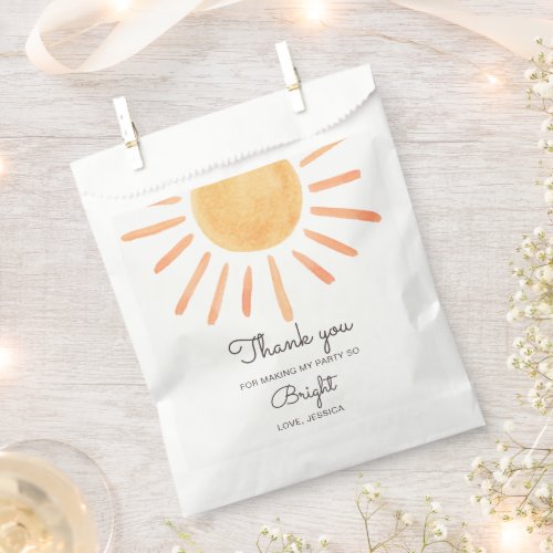 Boho Sun Favors Summer Little Sunshine Birthday Favor Bag