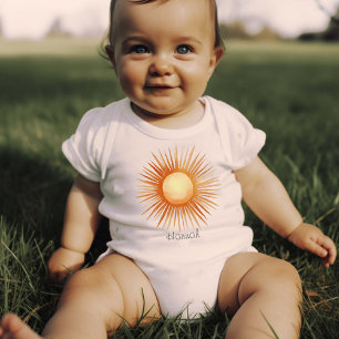 Boho Sun First Birthday Baby Bodysuit