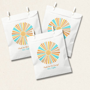 Boho Sun, Here Comes The Son, Retro Rainbow Favor Bag