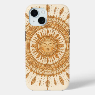 Boho Sun Mandala Phone Case | Earthy Tribal Sun De