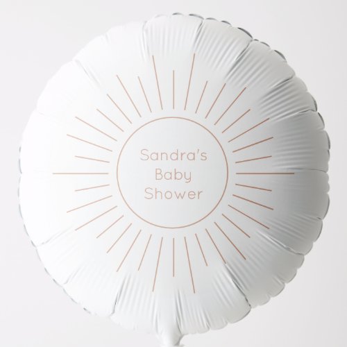 Boho Sun Modern Baby Shower Balloon