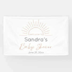 Boho Sun Modern Baby Shower  Banner