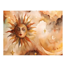 Boho Sun & Moon | Minimal Celestial Decor for Home