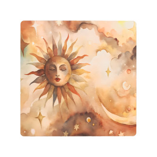 Boho Sun & Moon | Minimal Celestial Decor for Home
