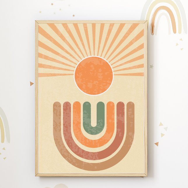 Boho Sun Nursery Print Kids Room Poster Decor (Creator Uploaded)