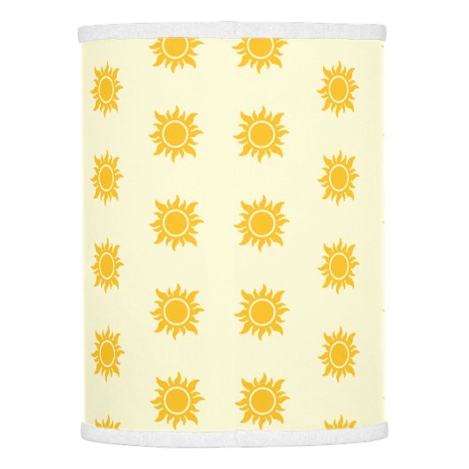 Boho Sun Pattern in Gold Lamp Shade (Back)
