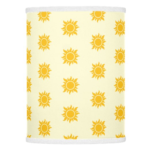 Boho Sun Pattern in Gold Lamp Shade (Front)