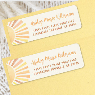 Boho Sun Return Address Label