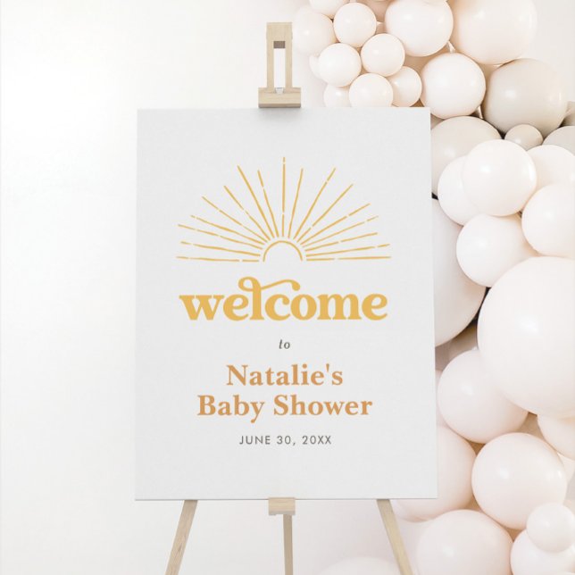 Boho Sun Sunshine Baby Shower Welcome Sign (Creator Uploaded)